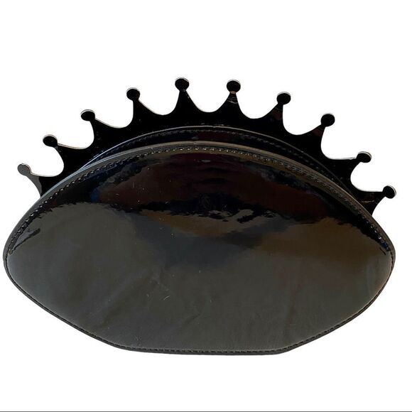 Awesome Evil Eye Patent Leather Crossbody w/ Detachable Gold Chain. Never Used - Picture 5 of 6